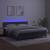 Pat cu arcuri, saltea și LED, gri închis, 160x200 cm, catifea GartenMobel Dekor