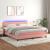 Pat continental cu saltea & LED, roz, 120x200 cm, catifea GartenMobel Dekor
