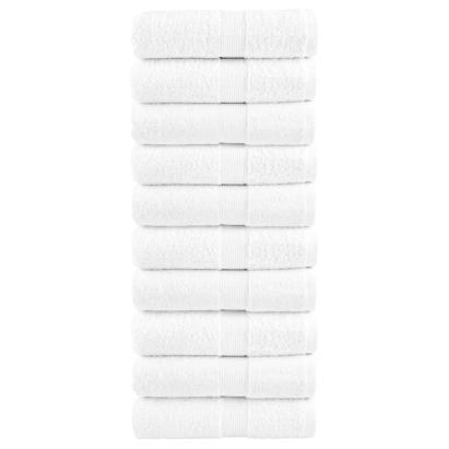 Prosoape de mâini premium SOLUND 10 buc alb 30x30cm 600gsm GartenMobel Dekor
