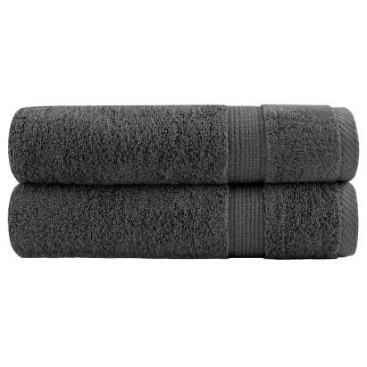 Prosoape duș premium SOLUND 2 buc antracit 70x140cm 600gsm GartenMobel Dekor