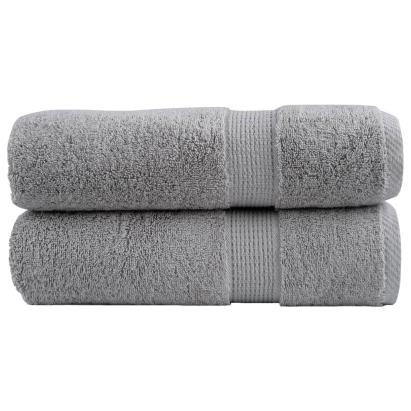Prosoape de mâini premium SOLUND 2 buc gri 50x100cm 600gsm GartenMobel Dekor