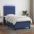 Pat cu arcuri, saltea și LED, albastru, 80x200 cm, textil GartenMobel Dekor