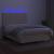 Pat cu arcuri, saltea și LED, crem, 140x190 cm, textil GartenMobel Dekor