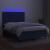 Pat cu arcuri, saltea și LED, albastru, 140x190 cm, textil GartenMobel Dekor
