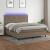 Pat cu arcuri, saltea și LED, gri taupe, 180x200 cm, textil GartenMobel Dekor