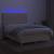 Pat cu arcuri, saltea și LED, crem, 140x190 cm, textil GartenMobel Dekor
