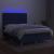 Pat cu arcuri, saltea și LED, albastru, 140x190 cm, textil GartenMobel Dekor
