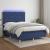 Pat cu arcuri, saltea și LED, albastru, 140x190 cm, textil GartenMobel Dekor