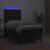 Pat cu arcuri, cu saltea și LED, negru, 90x200 cm, piele eco GartenMobel Dekor