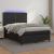 Pat box spring cu saltea, negru, 140x190 cm, piele ecologică GartenMobel Dekor