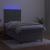 Pat continental cu saltea & LED, gri deschis, 80x200 cm catifea GartenMobel Dekor