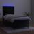 Pat continental cu saltea și LED, negru, 80x200 cm, catifea GartenMobel Dekor