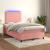 Pat continental cu saltea & LED, roz, 120x200 cm, catifea GartenMobel Dekor