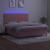 Pat continental cu saltea & LED, roz, 120x200 cm, catifea GartenMobel Dekor