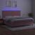 Pat continental cu saltea & LED, roz, 200x200 cm, catifea GartenMobel Dekor