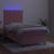 Pat continental cu saltea & LED, roz, 80x200 cm, catifea GartenMobel Dekor
