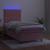 Pat continental cu saltea & LED, roz, 80x200 cm, catifea GartenMobel Dekor