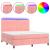 Pat continental cu saltea & LED, roz, 120x200 cm, catifea GartenMobel Dekor