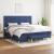 Pat box spring cu saltea, albastru, 200x200 cm, textil GartenMobel Dekor