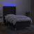 Pat cu arcuri, saltea și LED, negru, 80x200 cm, textil GartenMobel Dekor