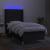 Pat cu arcuri, saltea și LED, negru, 90x200 cm, textil GartenMobel Dekor