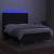 Pat cu arcuri, saltea și LED, negru, 140x190 cm, textil GartenMobel Dekor