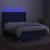 Pat cu arcuri, saltea și LED, albastru, 140x190 cm, textil GartenMobel Dekor