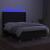 Pat cu arcuri, saltea și LED, negru, 140x200 cm, textil GartenMobel Dekor