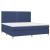 Pat box spring cu saltea, albastru, 200x200 cm, textil GartenMobel Dekor