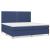 Pat box spring cu saltea, albastru, 200x200 cm, textil GartenMobel Dekor