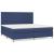 Pat box spring cu saltea, albastru, 200x200 cm, textil GartenMobel Dekor