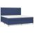 Pat box spring cu saltea, albastru, 200x200 cm, textil GartenMobel Dekor