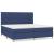 Pat box spring cu saltea, albastru, 200x200 cm, textil GartenMobel Dekor