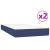 Pat box spring cu saltea, albastru, 200x200 cm, textil GartenMobel Dekor