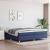 Pat box spring cu saltea, albastru, 200x200 cm, textil GartenMobel Dekor