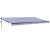 Copertină retractabilă automată, albastru și alb, 5x3 m GartenMobel Dekor