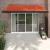 Copertină retractabilă portocaliu/maro 3x2,5 m, textil/aluminiu GartenMobel Dekor