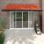Copertină retractabilă portocaliu/maro 3x2,5 m, textil/aluminiu GartenMobel Dekor