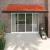 Copertină retractabilă portocaliu/maro 3,5x2,5m textil/aluminiu GartenMobel Dekor
