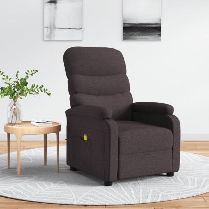 Fotoliu de masaj, maro închis, material textil GartenMobel Dekor
