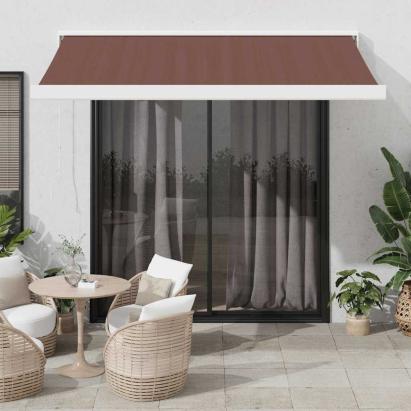 Copertina retractabilă automat, maro, 350x250 cm GartenMobel Dekor