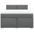 Pat box spring cu saltea, gri închis, 140x190 cm, textil GartenMobel Dekor