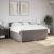 Pat continental cu saltea, gri taupe, 180x200 cm, textil GartenMobel Dekor