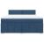 Pat box spring cu saltea, albastru, 180x200 cm, material textil GartenMobel Dekor