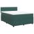 Pat box spring cu saltea, verde închis, 140x190 cm, catifea GartenMobel Dekor