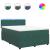 Pat box spring cu saltea, verde închis, 140x190 cm, catifea GartenMobel Dekor
