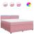 Pat box spring cu saltea, roz, 180x200 cm, catifea GartenMobel Dekor