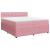 Pat box spring cu saltea, roz, 200x200 cm, catifea GartenMobel Dekor