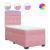 Pat box spring cu saltea, roz, 100x200 cm, catifea GartenMobel Dekor