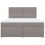 Pat continental cu saltea, gri taupe, 180x200 cm, textil GartenMobel Dekor